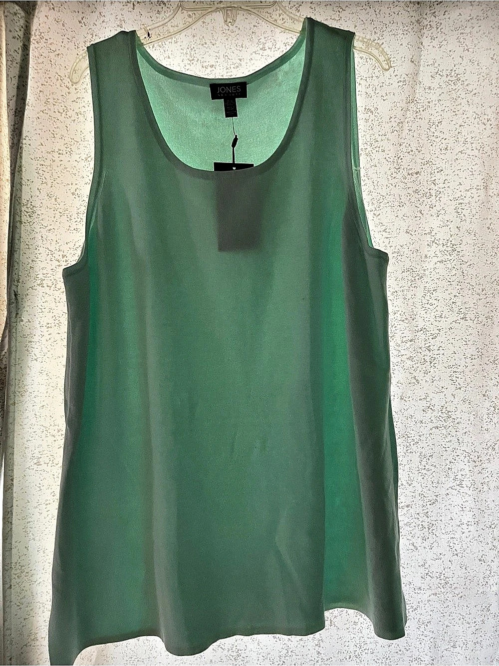 Jones New York Modern Essentials Scoop Neck Tank Top Green XS
